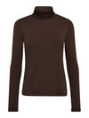 NÜ ADELE Rollkragen T-Shirt Tops und T-shirts 224 Dark Brown