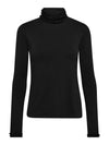 NÜ ADELE Rollkragen T-Shirt Tops und T-shirts Schwarz