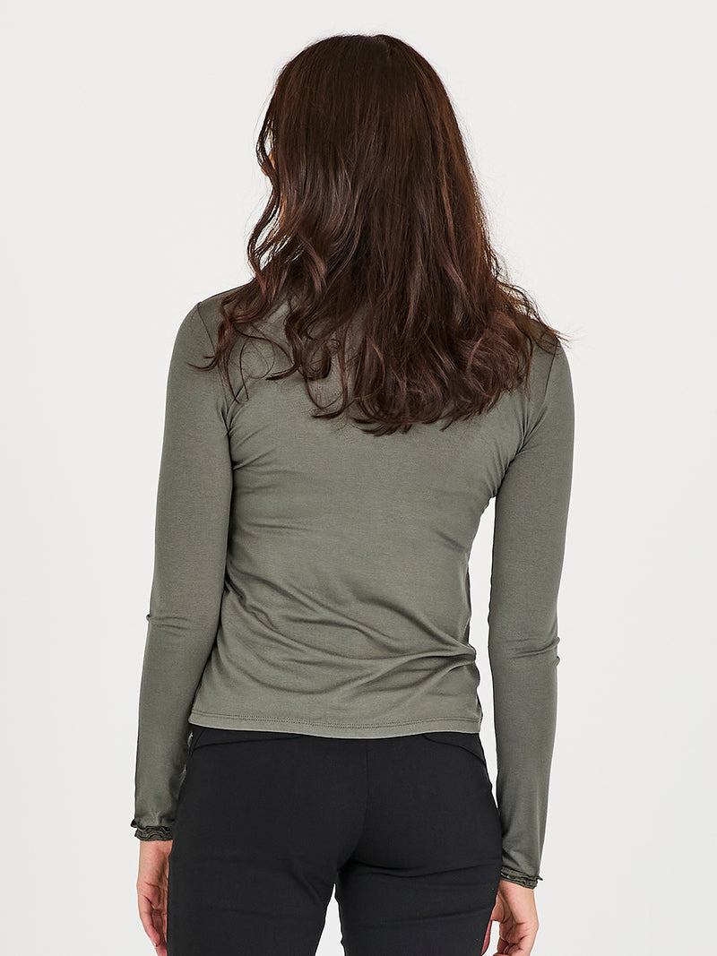 NÜ ADELE Rollkragen T-Shirt Tops und T-shirts 393 Army