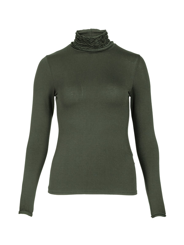 NÜ ADELE Rollkragen T-Shirt Tops und T-shirts 393 Army