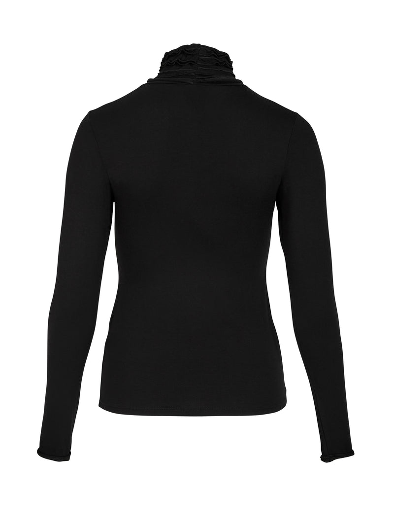 NÜ ADELE Rollkragen T-Shirt Tops und T-shirts Schwarz