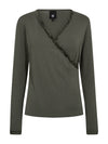 NÜ ADELE Wickel-T-Shirt Tops und T-shirts 901 Grey
