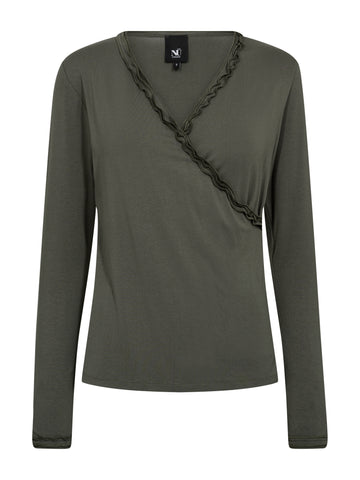 NÜ ADELE Wickel-T-Shirt Tops und T-shirts 901 Grey