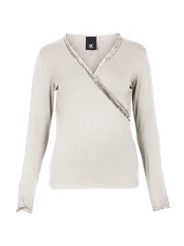 NÜ ADELE Wickel-T-Shirt Tops und T-shirts 112 Bone