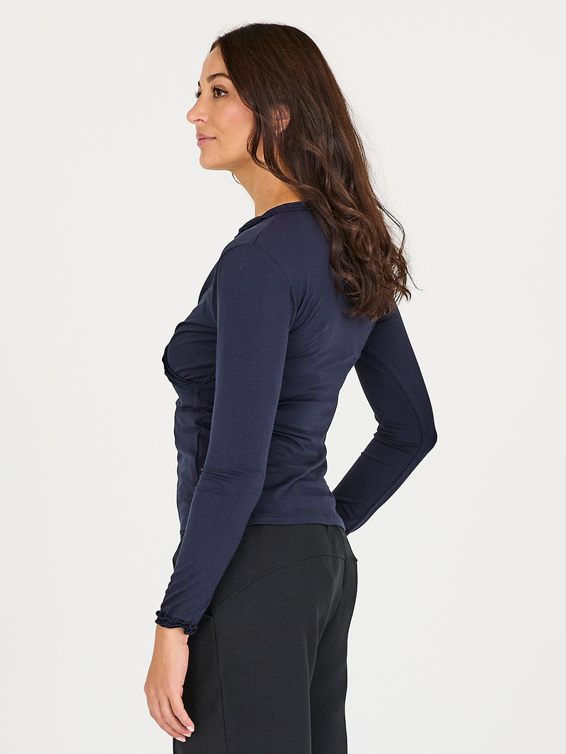 NÜ ADELE Wickel-T-Shirt Tops und T-shirts 480 Midnight Blue