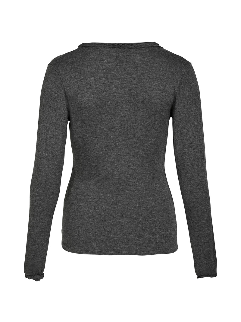 NÜ ADELE Wickel-T-Shirt Tops und T-shirts 901 Grey