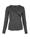 NÜ ADELE Wickel-T-Shirt Tops und T-shirts 901 Grey