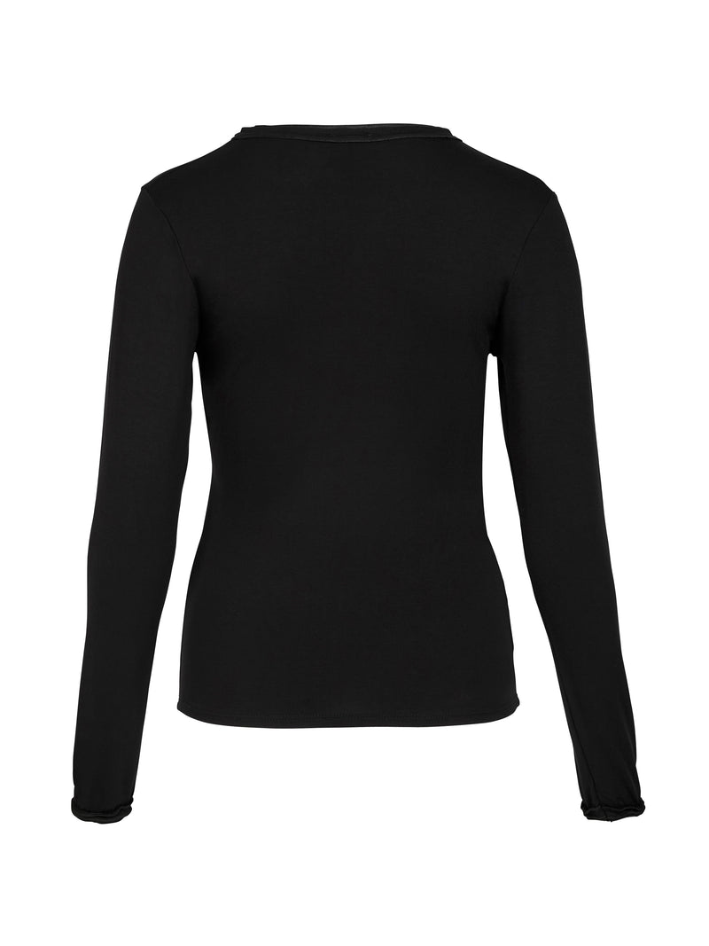 NÜ ADELE Wickel-T-Shirt Tops und T-shirts Schwarz