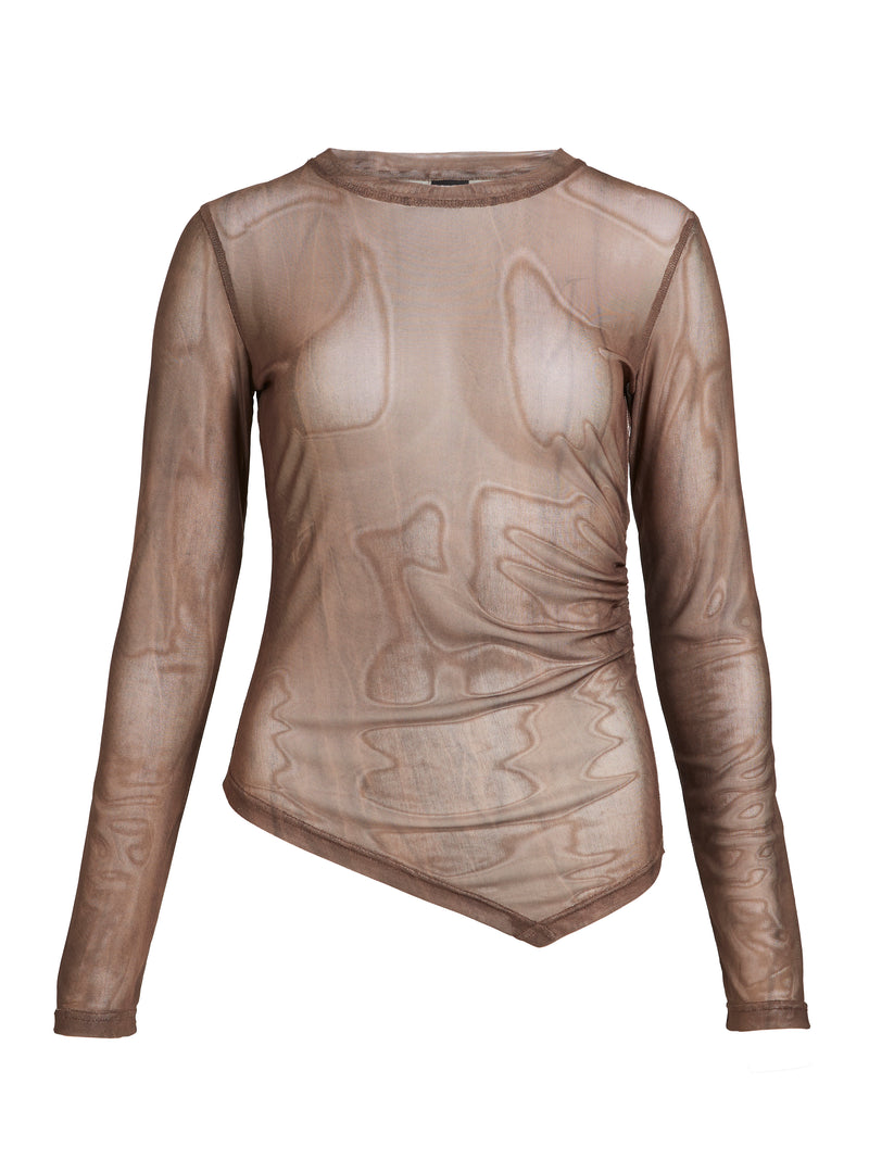 NÜ AGNA Bluse Blusen 289 Brown Mix