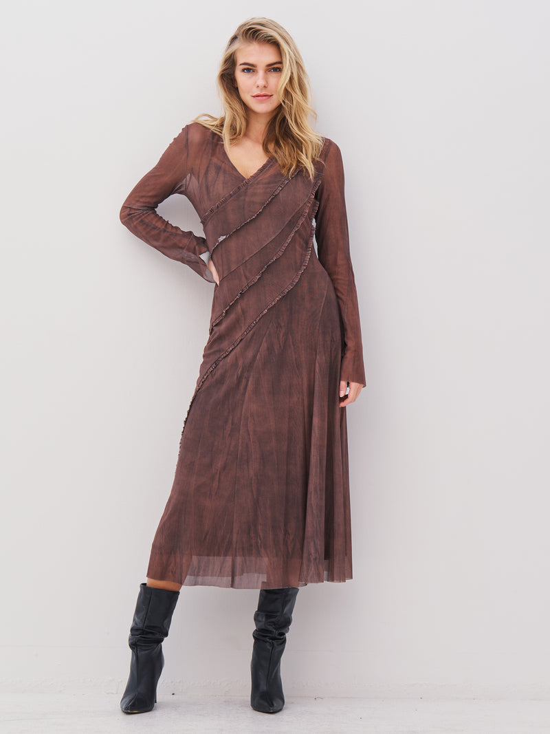 NÜ AGNA Kleid Kleider 289 Brown Mix