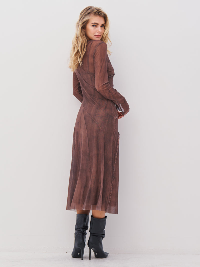 NÜ AGNA Kleid Kleider 289 Brown Mix