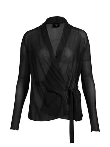 NÜ AGNA Wickelbluse Blusen 000 Solid black