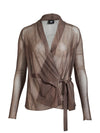 NÜ AGNA Wickelbluse Blusen 289 Brown Mix