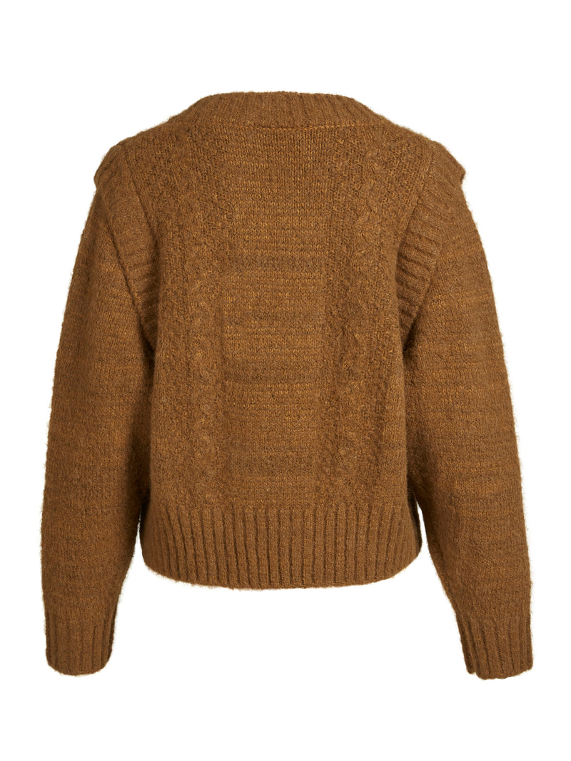 NÜ AGNES Strickbluse Blusen 220 Camel