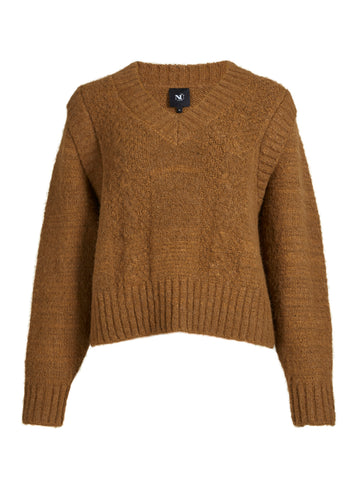 NÜ AGNES Strickbluse Blusen 220 Camel