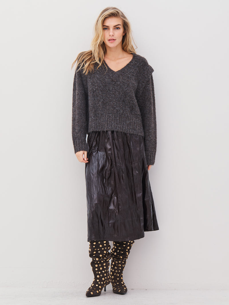 NÜ AGNES Strickbluse Blusen 289 Brown
