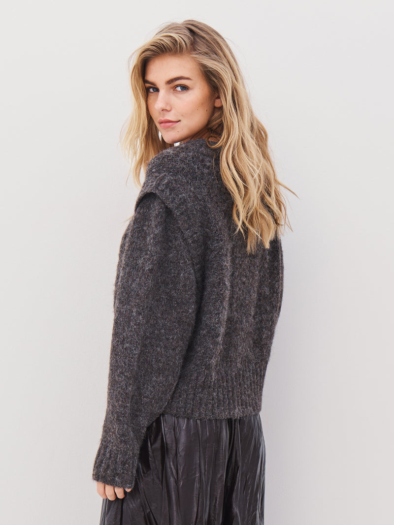 NÜ AGNES Strickbluse Blusen 289 Brown