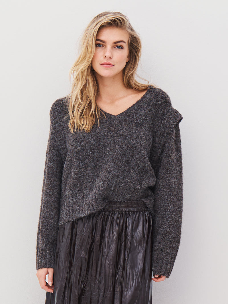 NÜ AGNES Strickbluse Blusen 289 Brown