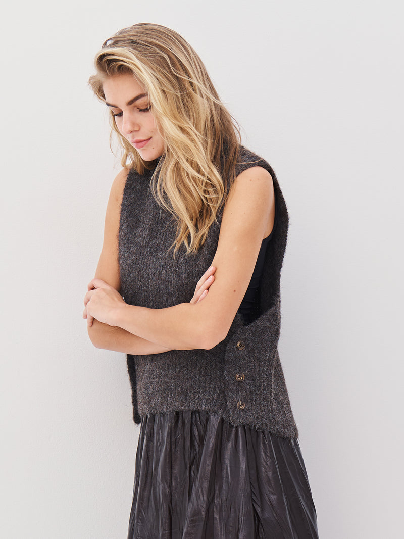 NÜ AGNES Strickweste Weste 289 Brown