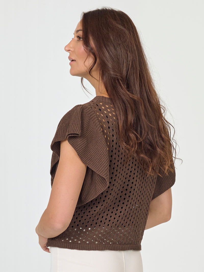 NÜ AIDA Strickbluse Blusen 224 Dark Brown