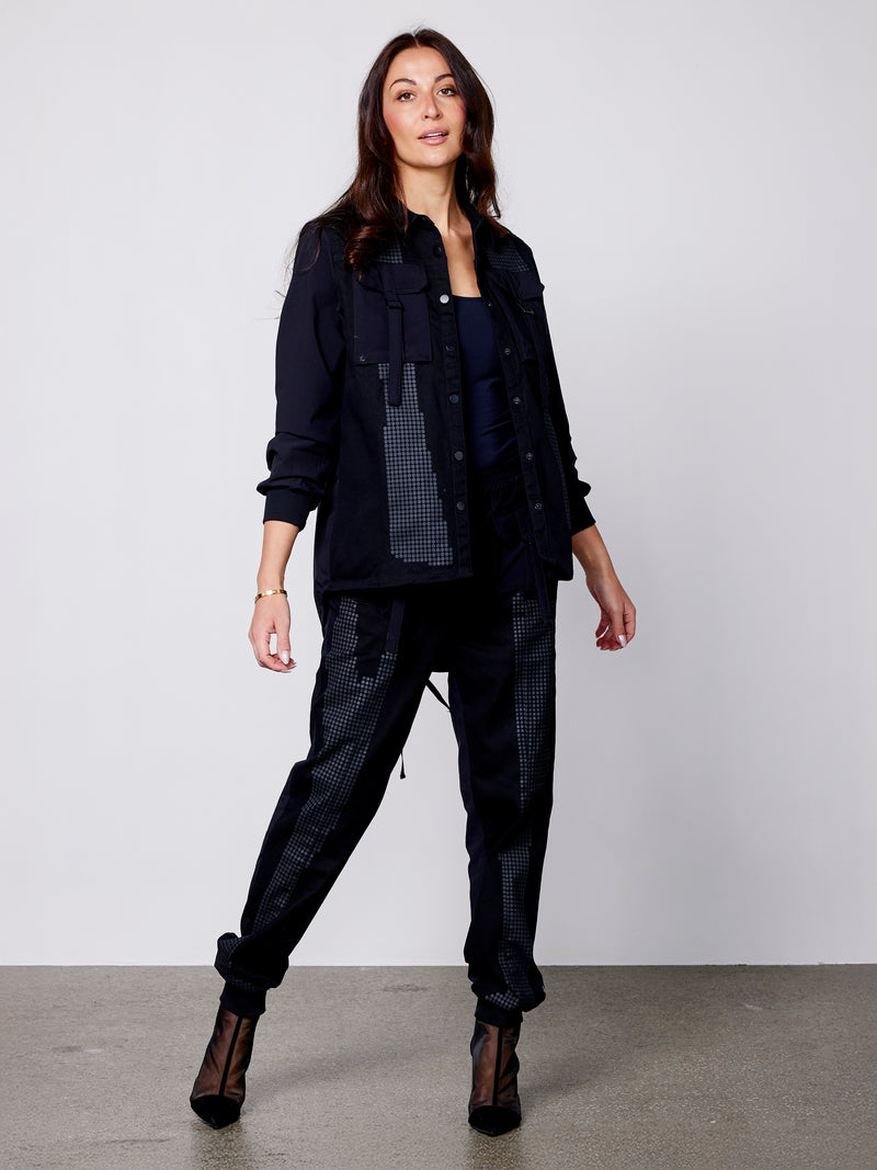 NÜ AJO Hemd Hemdblusen Schwarz