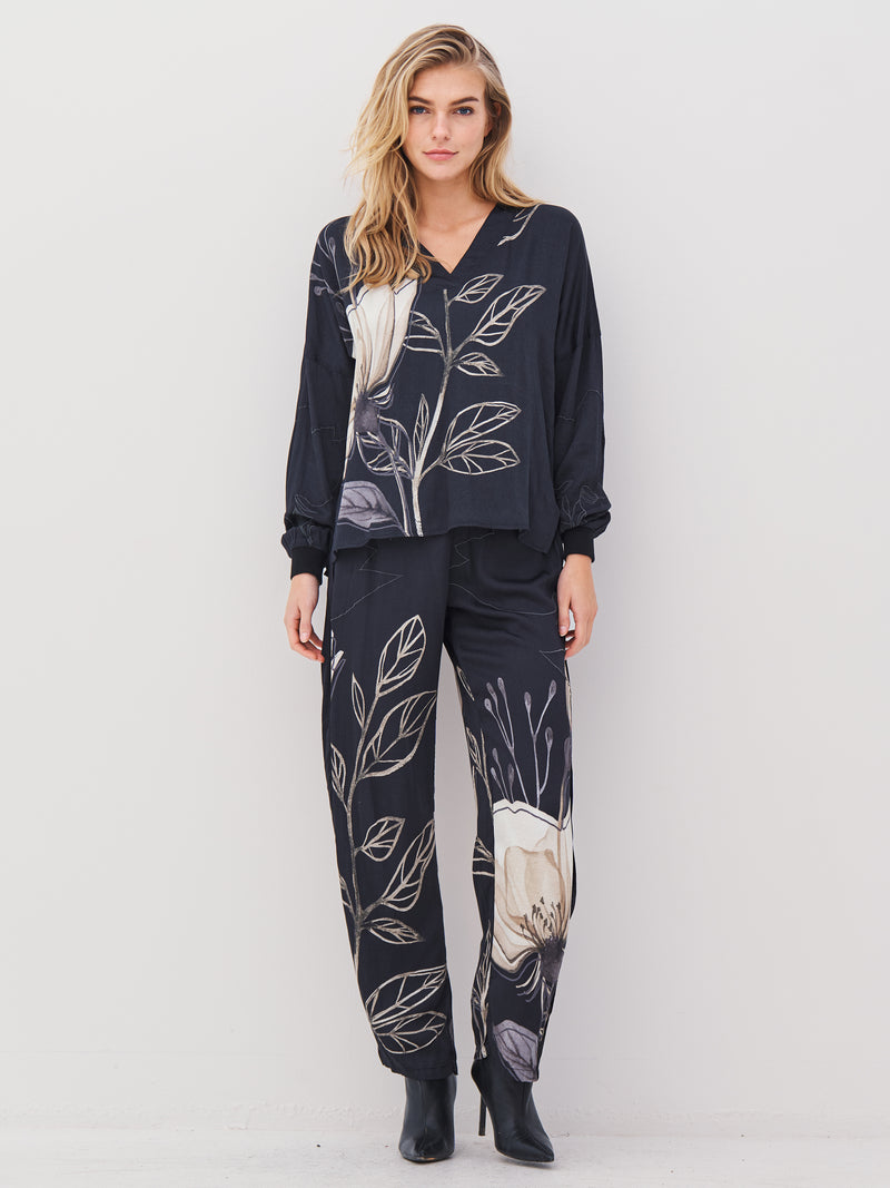 NÜ ANDY Bluse Blusen Schwarz mix