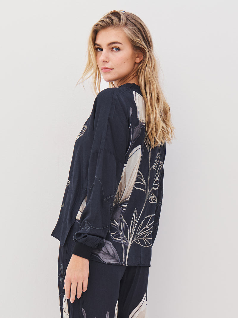 NÜ ANDY Bluse Blusen Schwarz mix