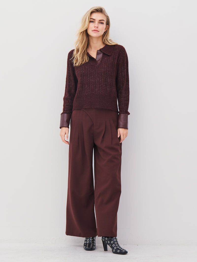 NÜ ANIA Strickbluse Blusen 789 Grape Mix