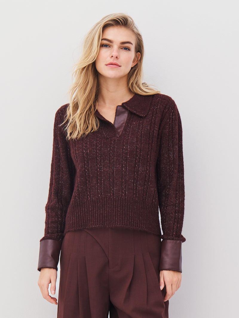 NÜ ANIA Strickbluse Blusen 789 Grape Mix