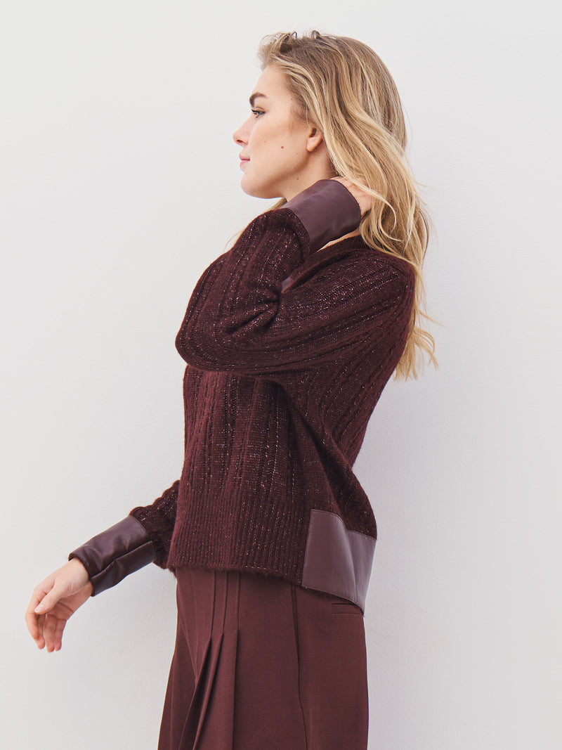 NÜ ANIA Strickbluse Blusen 789 Grape Mix