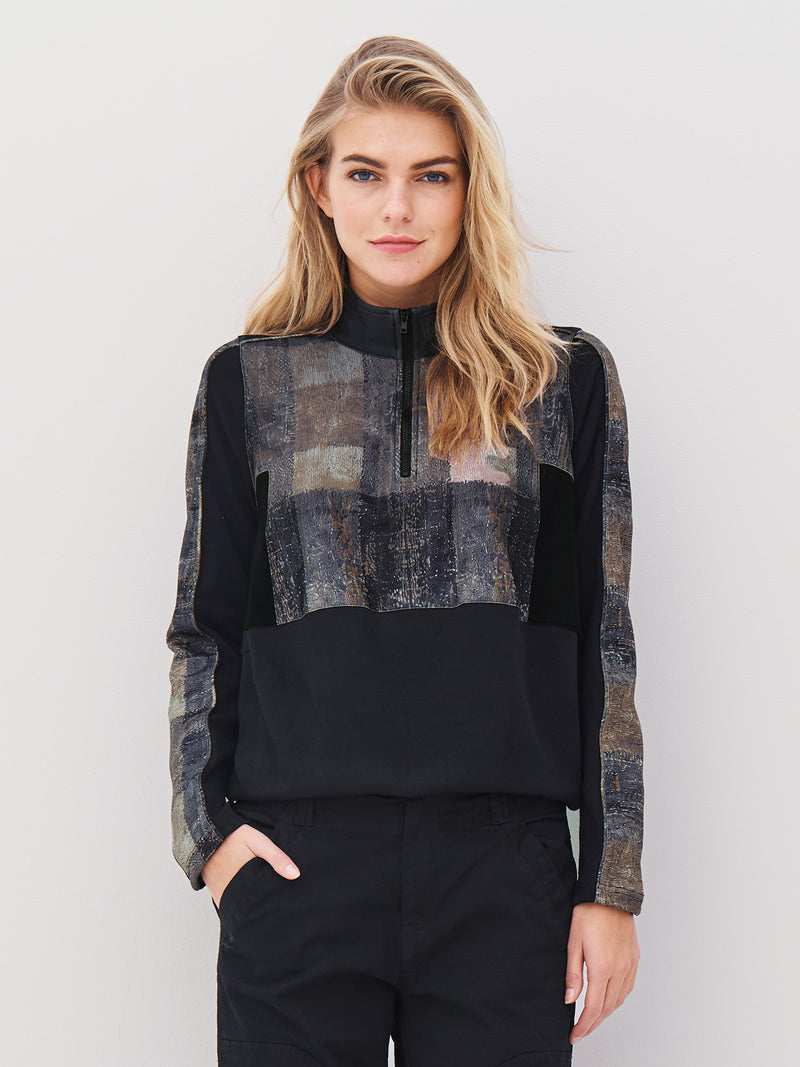 NÜ ANNA Bluse Blusen Schwarz mix