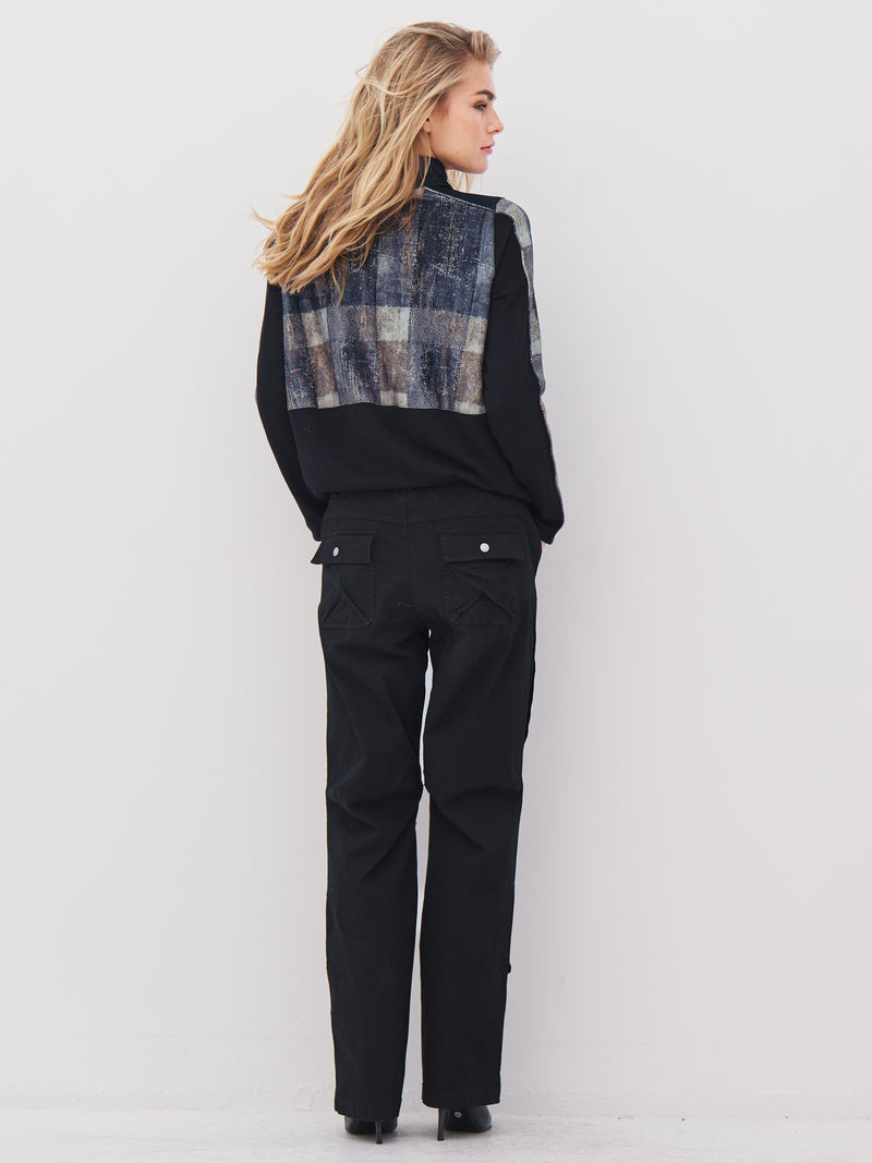 NÜ ANNA Bluse Blusen Schwarz mix
