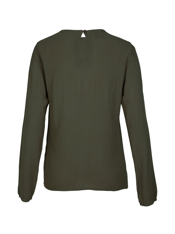 NÜ ANNI Wickelbluse Blusen 385 Dark Green