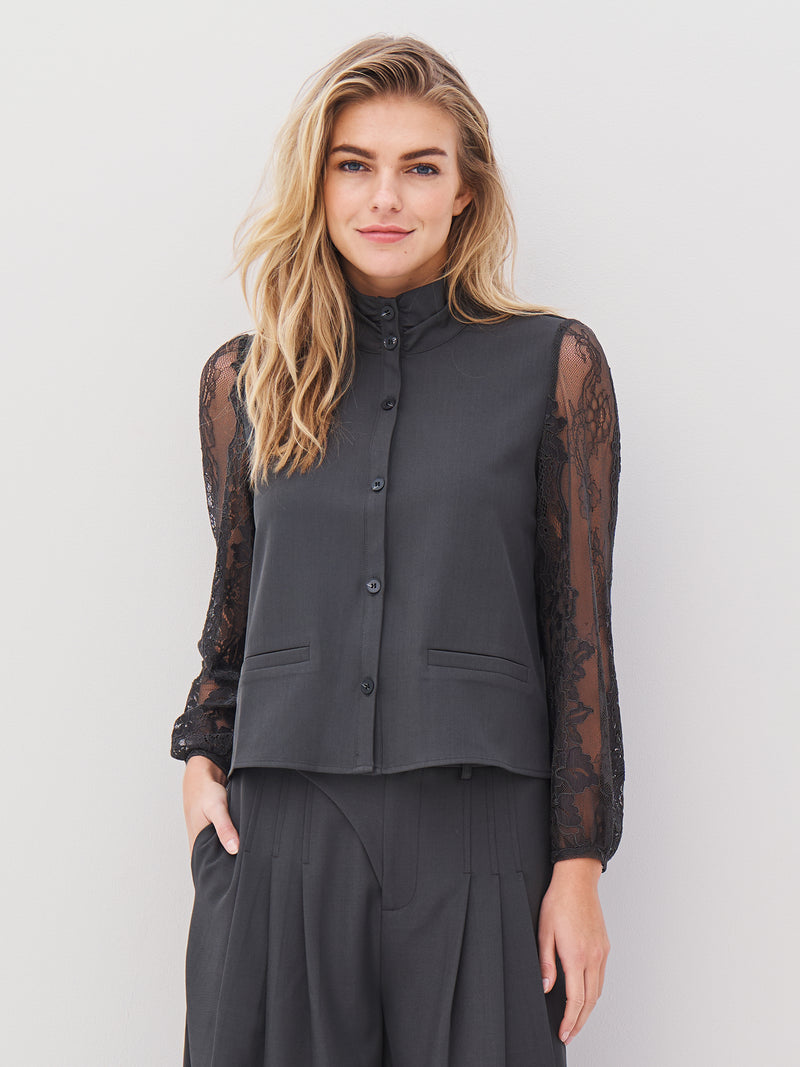 NÜ ARIEL Hemd Hemdblusen 901 Grey