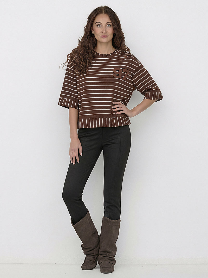 NÜ ASIA Bluse Blusen 289 Brown Mix