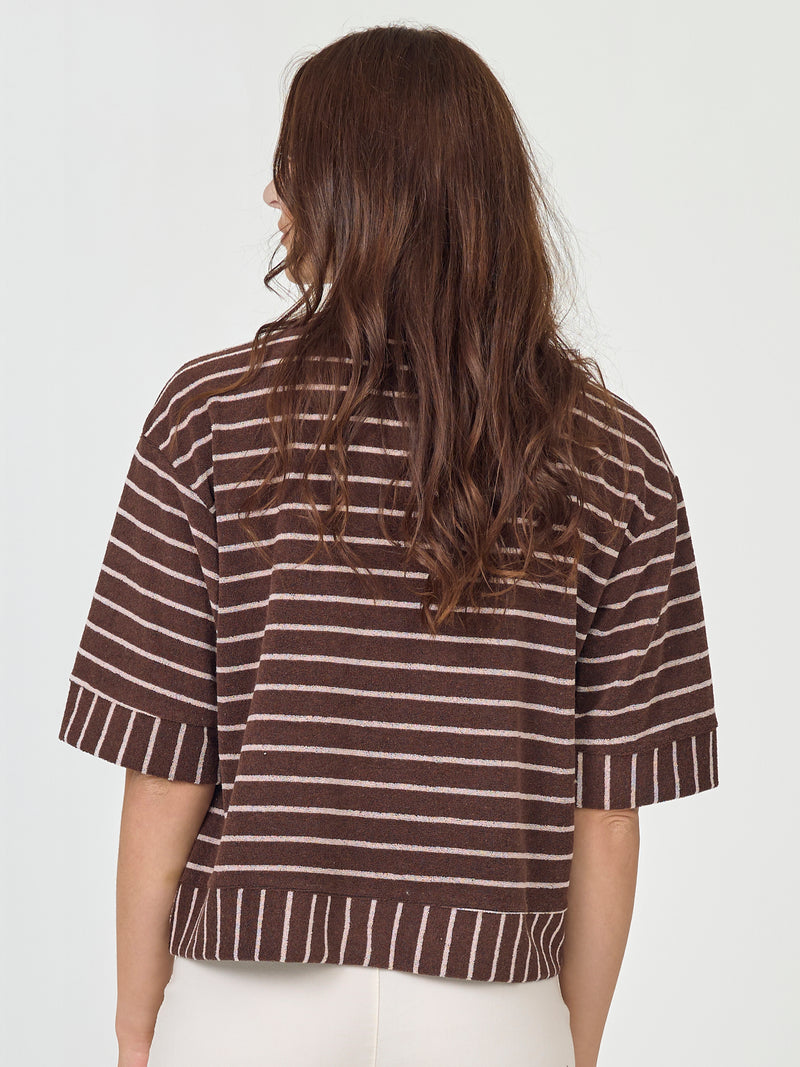 NÜ ASIA Bluse Blusen 289 Brown Mix