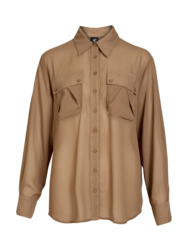 NÜ ASTRID Hemd Hemdblusen 220 Camel