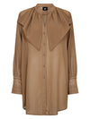 NÜ ASTRID lange Hemd Hemdblusen 220 Camel