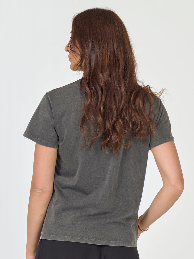 NÜ AYZA t-shirt gefärbt Tops und T-shirts Schwarz mix