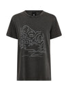 NÜ AYZA t-shirt gefärbt Tops und T-shirts Schwarz mix