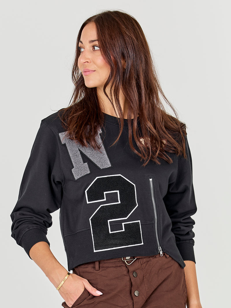 NÜ Asis Sweat Blusen Schwarz