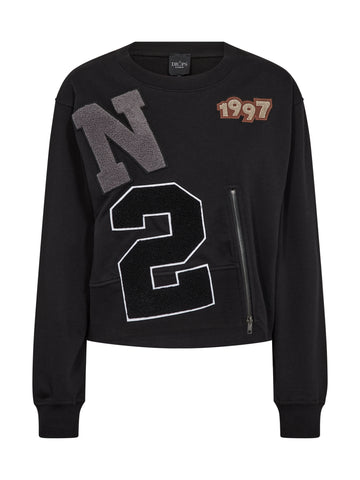 NÜ Asis Sweat Blusen Schwarz