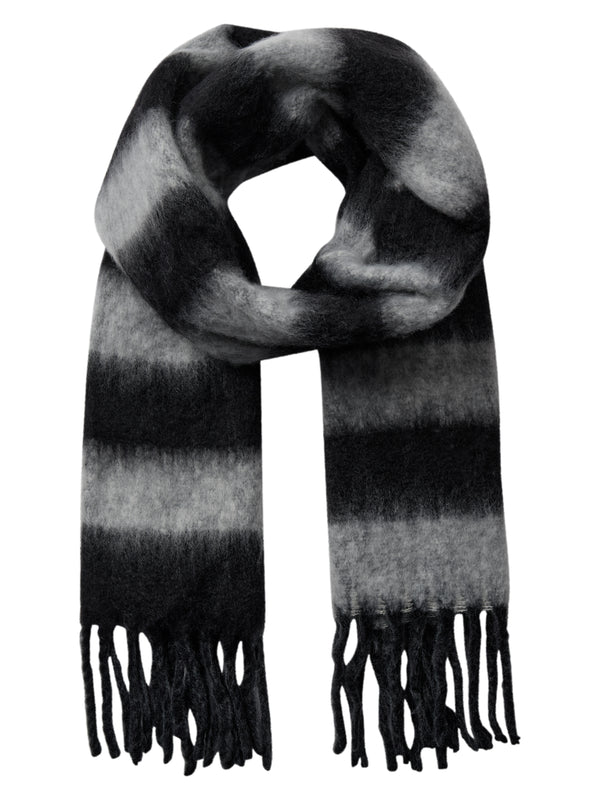 NÜ Aya Schal Streifen Accessories Schwarz mix