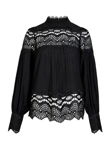 NÜ BACH Hemd Hemdblusen Schwarz