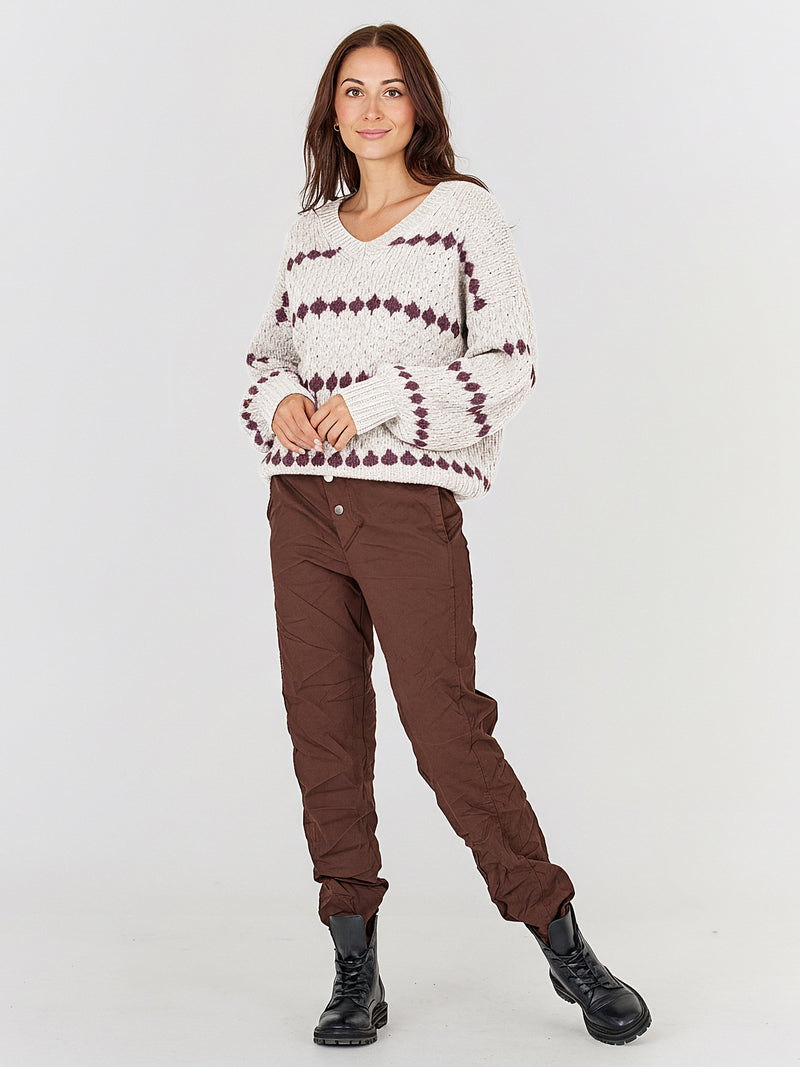 NÜ BANO gestrickt Strick 112 Bone mix