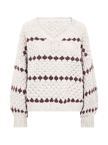 NÜ BANO gestrickt Strick 112 Bone mix