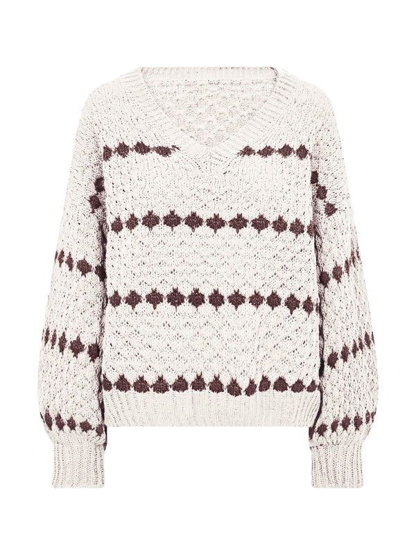 NÜ BANO gestrickt Strick 112 Bone mix