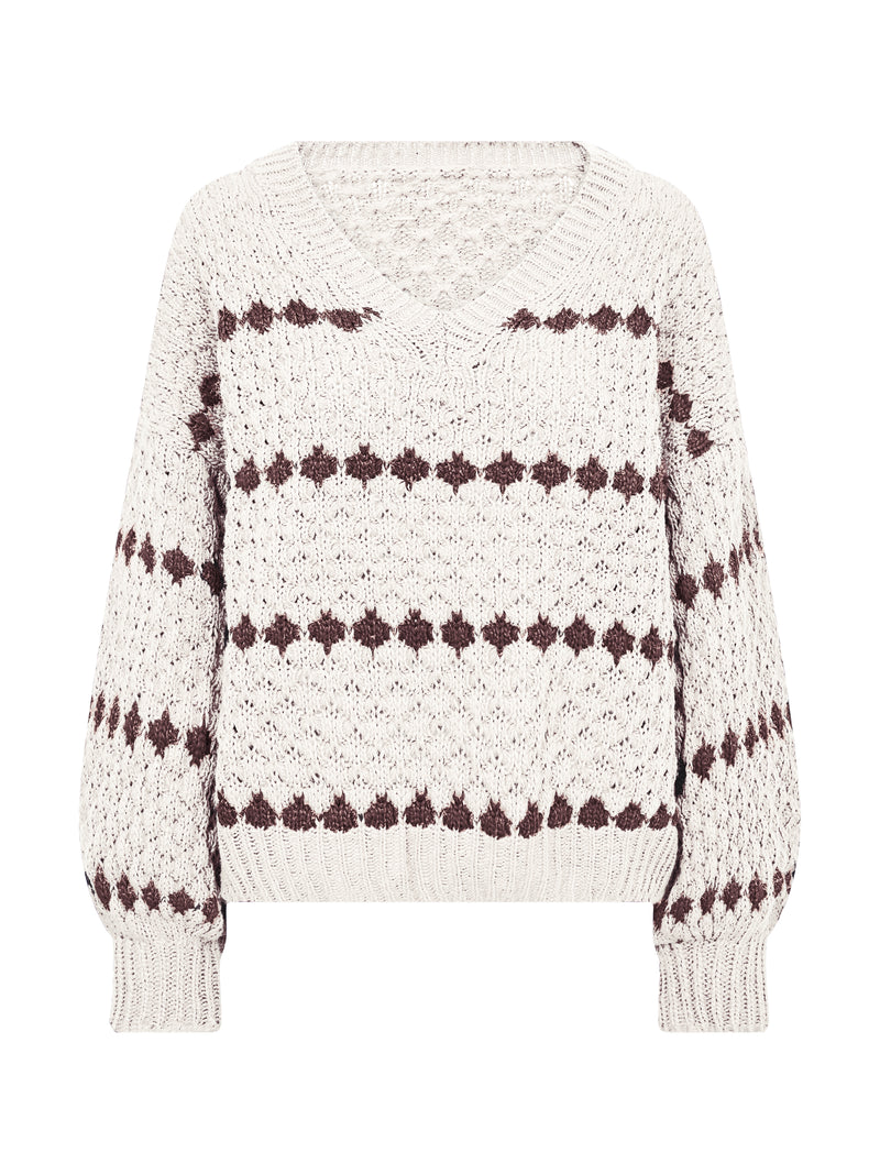 NÜ BANO gestrickt Strick 112 Bone mix