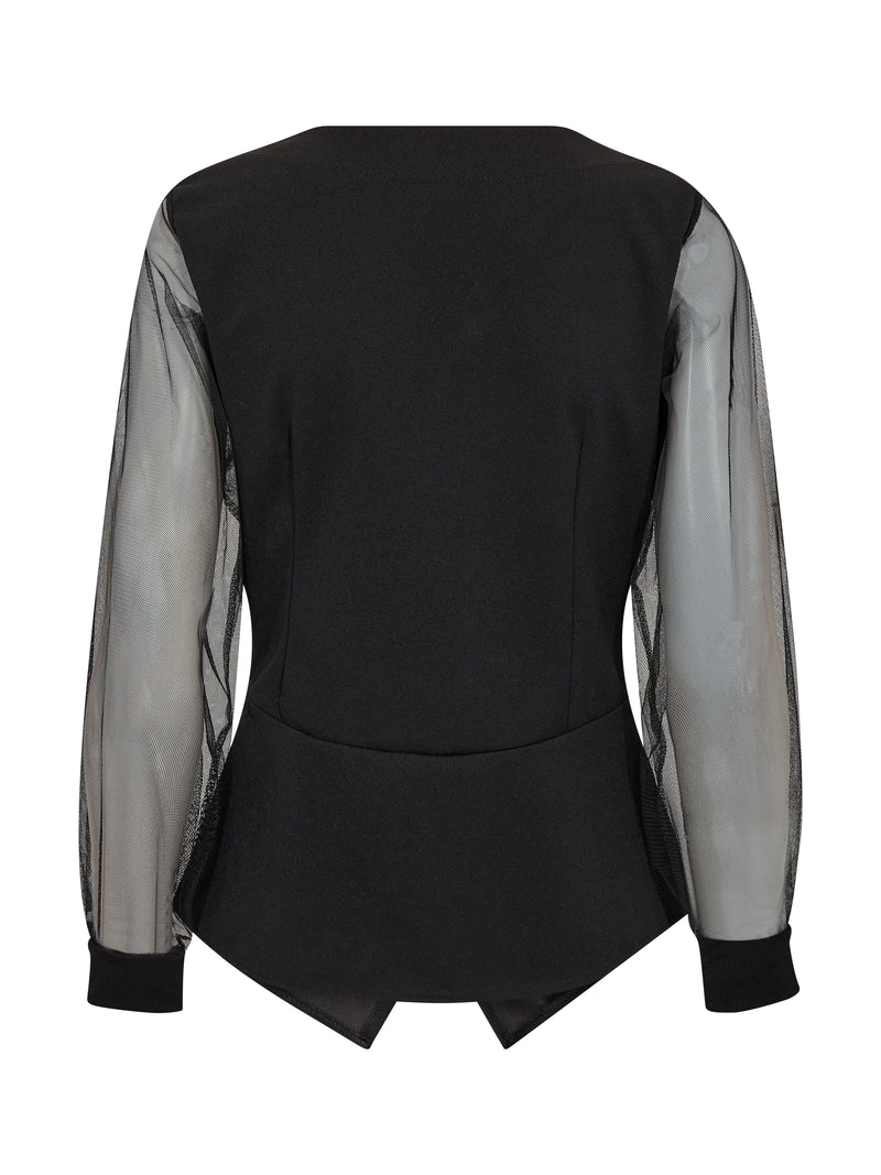 NÜ BAO Bluse Blusen Schwarz