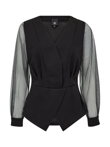 NÜ BAO Bluse Blusen Schwarz